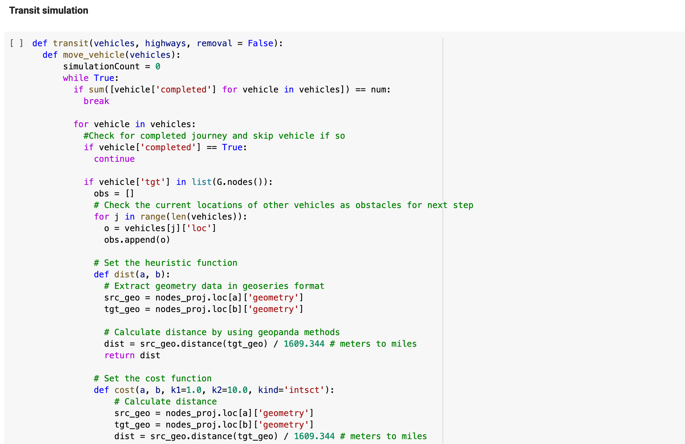 transportation algorithms